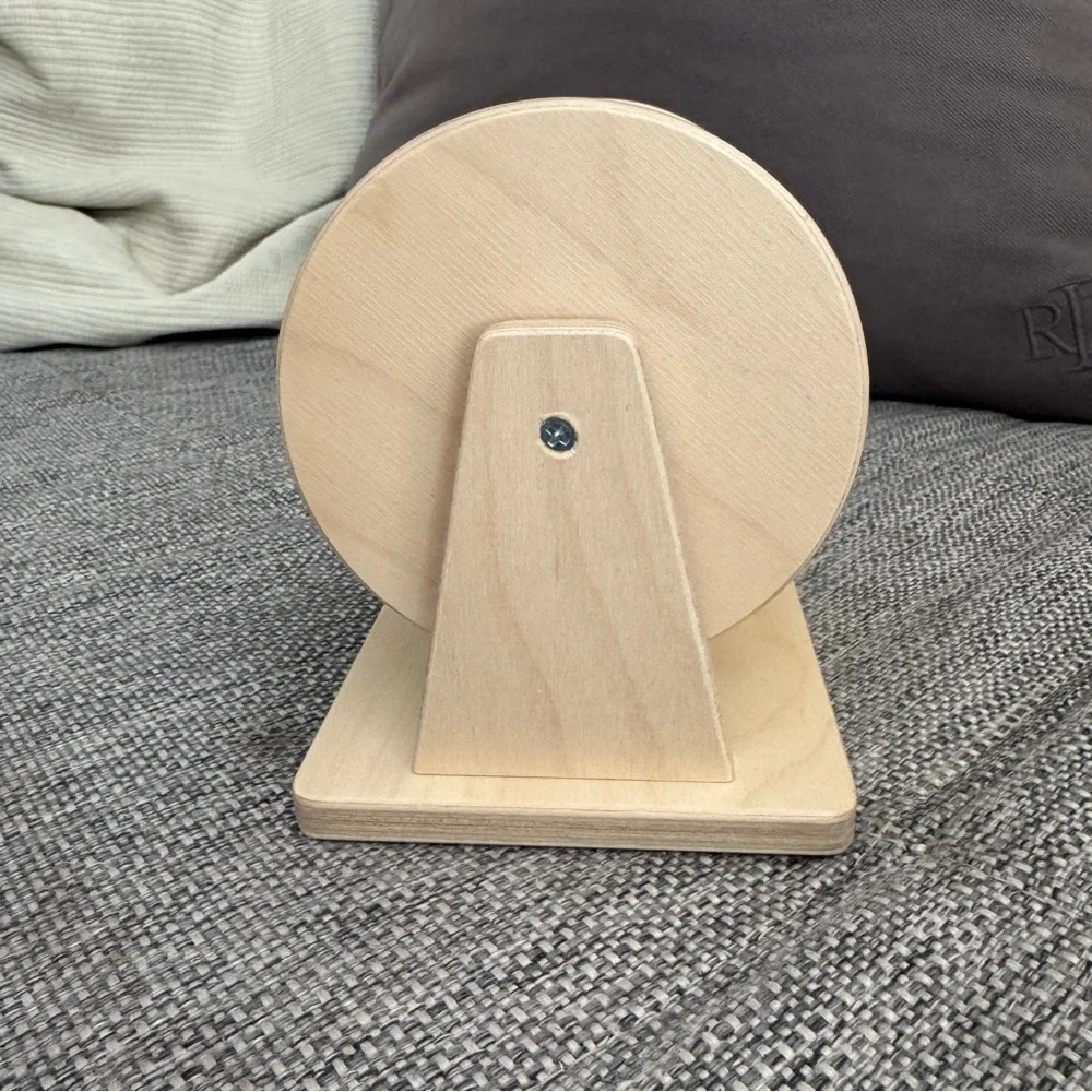Lovevery Wooden Spinner Toy - Red and Blue Educational Toy